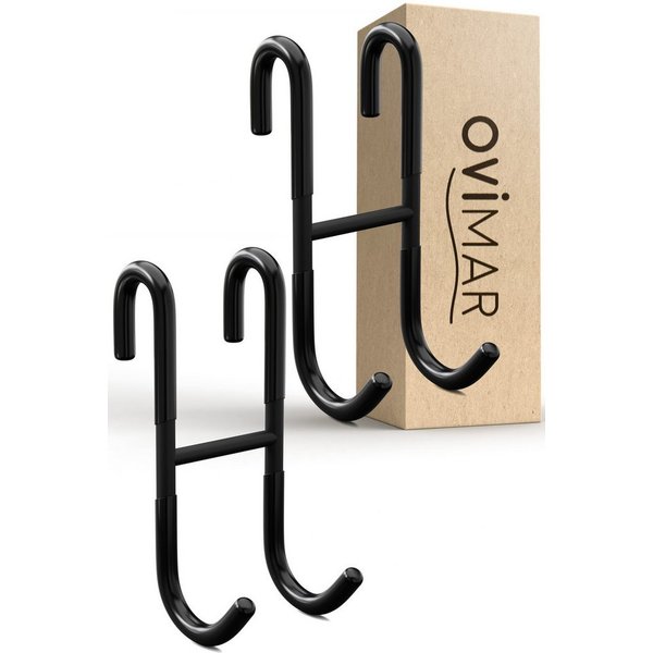 ovimar Handtuchhaken, (Packung, 2-St., 2), aus Edelstahl in Schwarz zur Zum Aufhängen