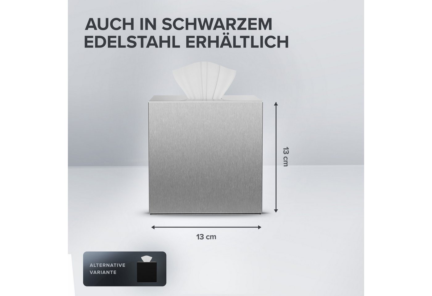 ovimar Papiertuchbox (1 St), aus Edelstahl in Silber zur – Bild 3 von 5