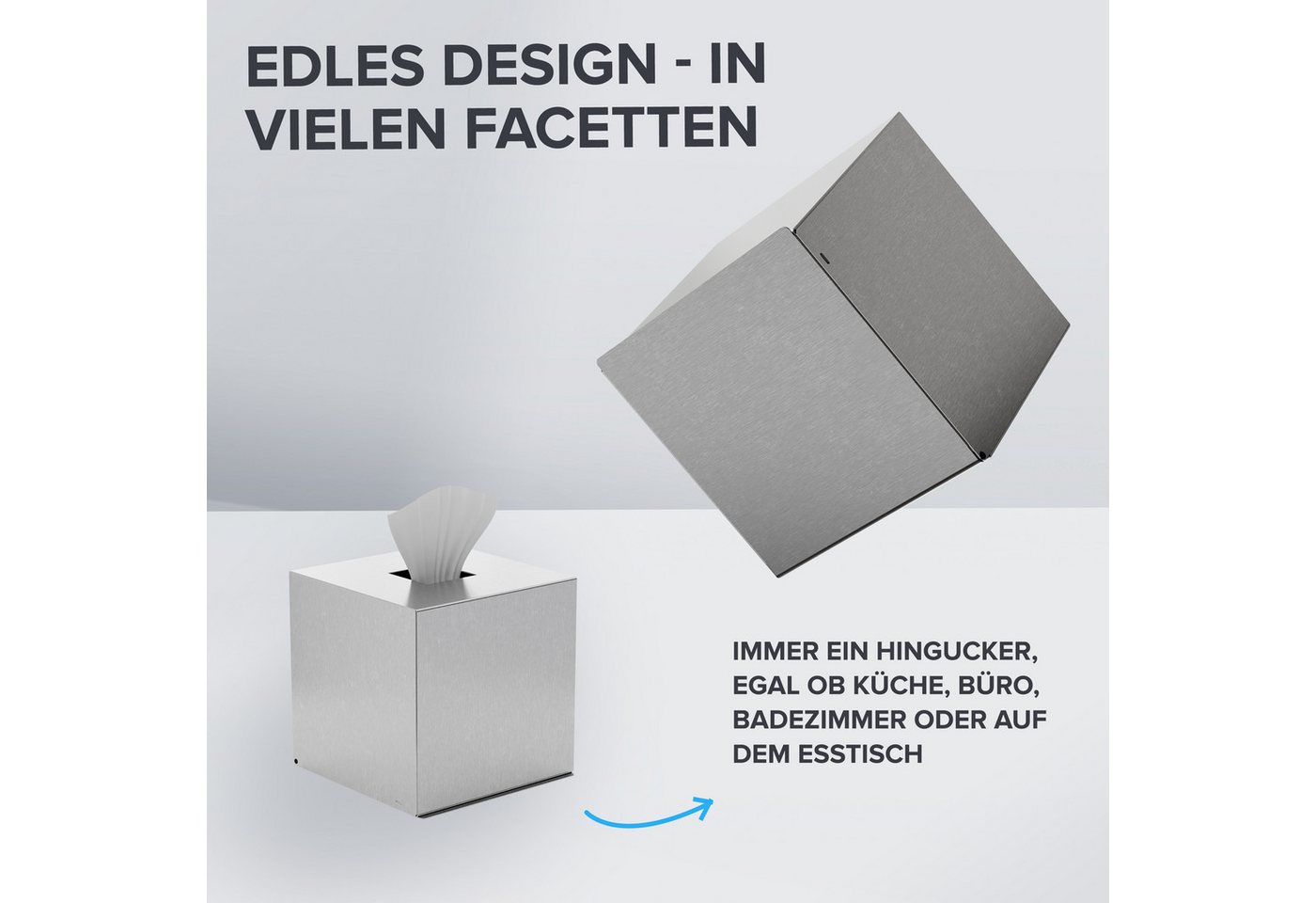 ovimar Papiertuchbox (1 St), aus Edelstahl in Silber zur – Bild 4 von 5