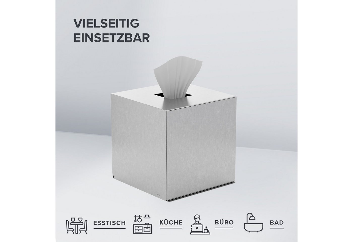 ovimar Papiertuchbox (1 St), aus Edelstahl in Silber zur – Bild 5 von 5