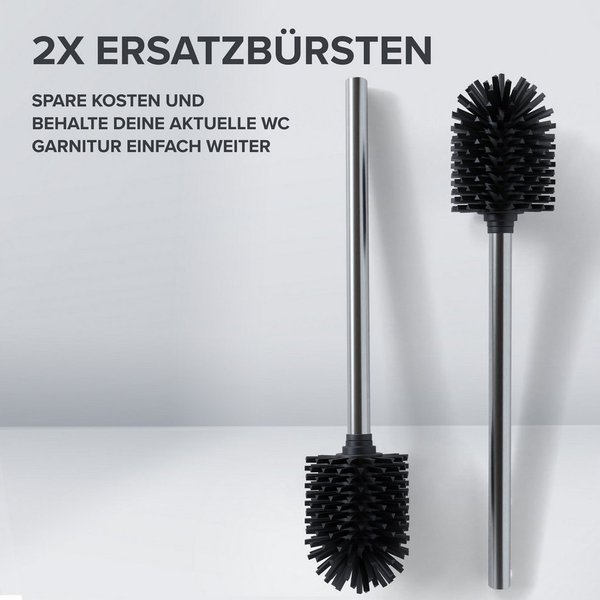 ovimar WC-Reinigungsbürste, (Packung, 2-tlg., 2), aus Edelstahl in Silber zur