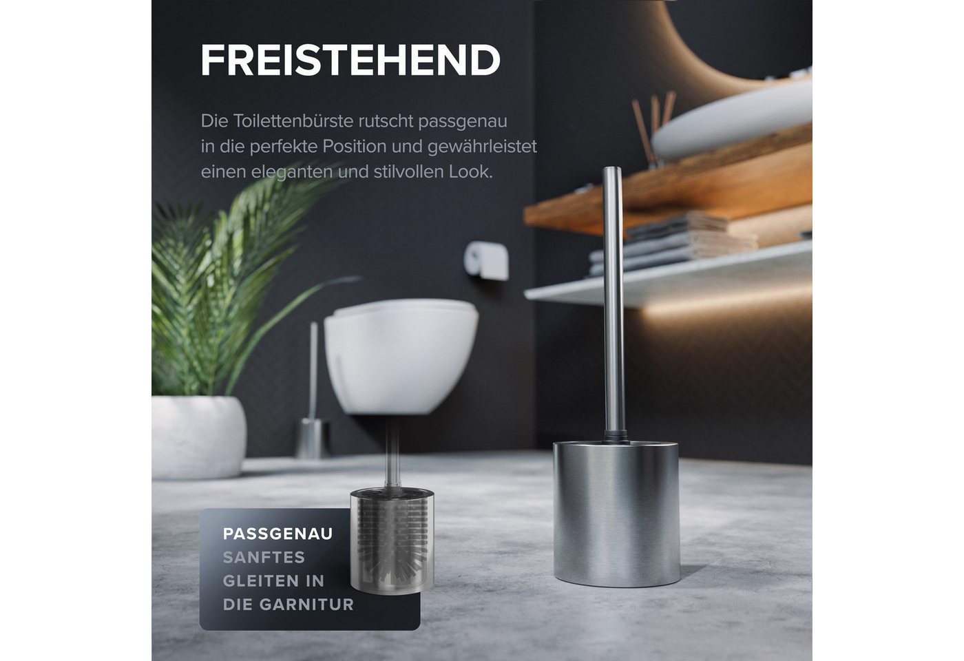 ovimar WC-Reinigungsbürste, (1-tlg), aus Edelstahl in Silber zur – Bild 5 von 5