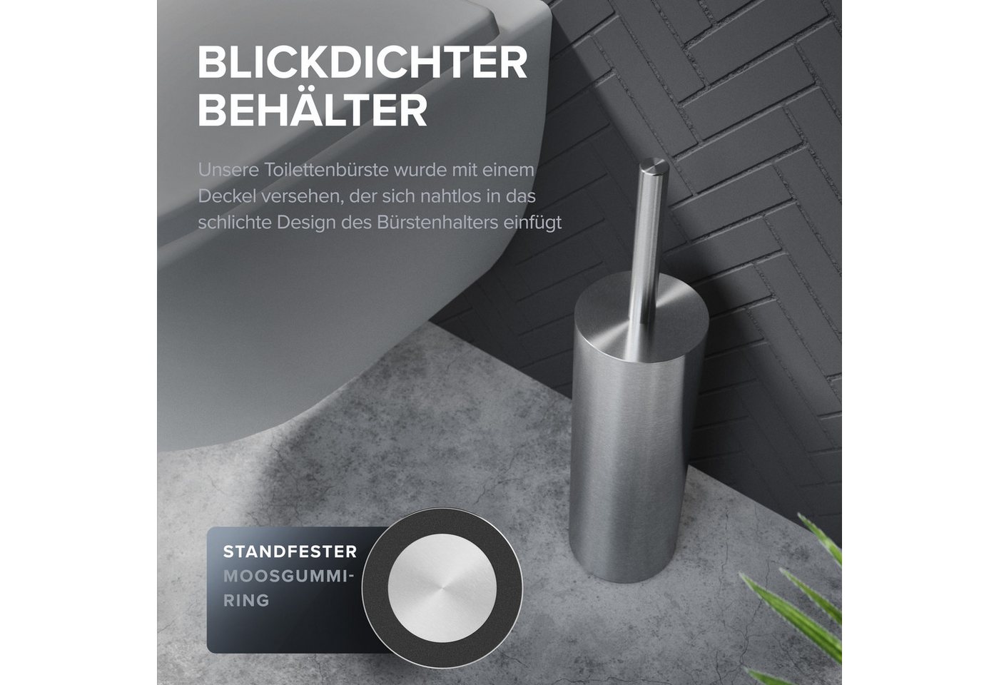 ovimar WC-Reinigungsbürste, (1-tlg), aus Edelstahl in Silber zur – Bild 5 von 5