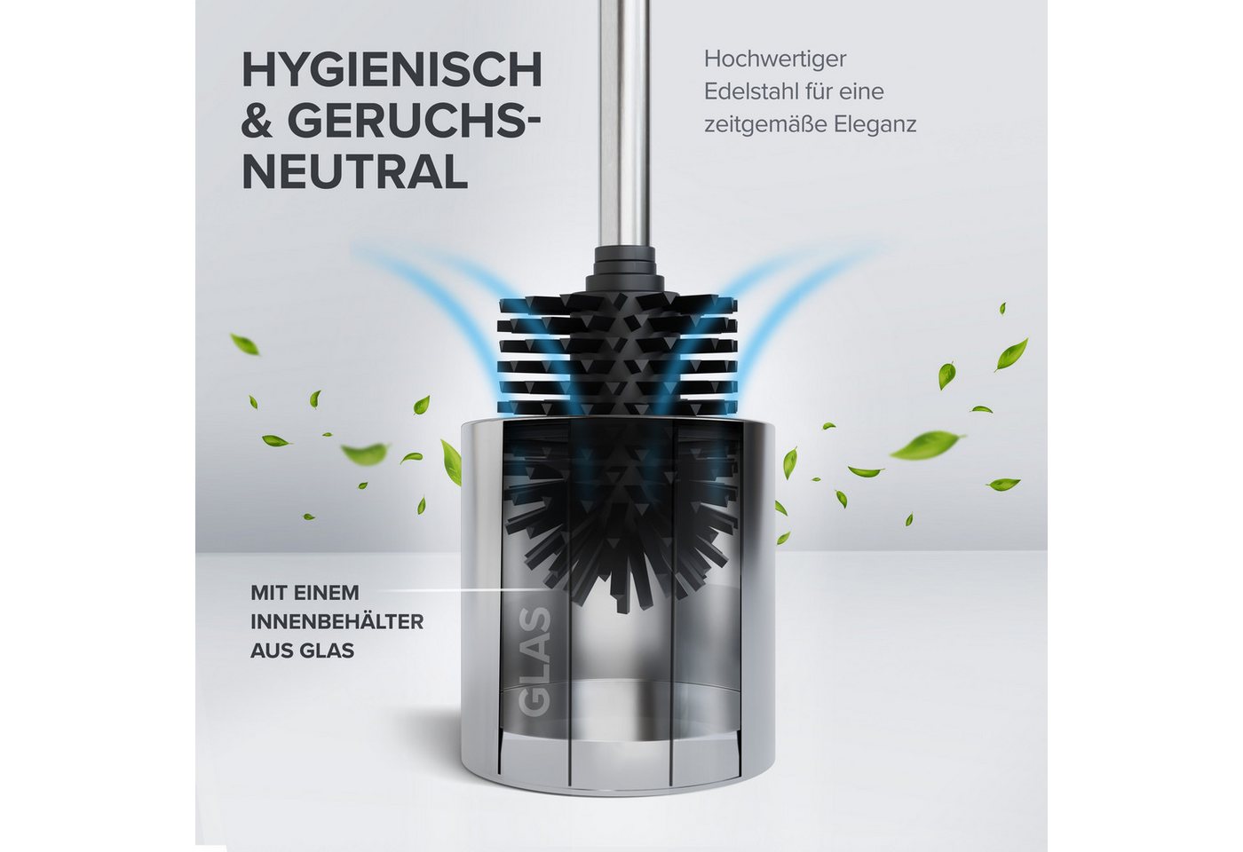 ovimar WC-Reinigungsbürste, (1-tlg), aus Edelstahl in Silber zur – Bild 3 von 5