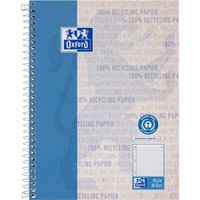 OXFORD Recycling Collegeblock A5+, 80 Blatt, liniert mit Rand links, 90 g/m²