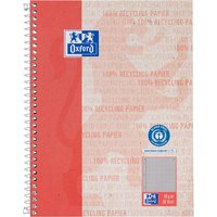 OXFORD Recycling Collegeblock A5+, 80 Blatt, kariert mit Rand links, 90 g/m²