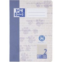 OXFORD Recycling-Schulheft DIN A5, 16 Blatt, Lineatur 2 (Kontrastlineatur), 90 g/m²