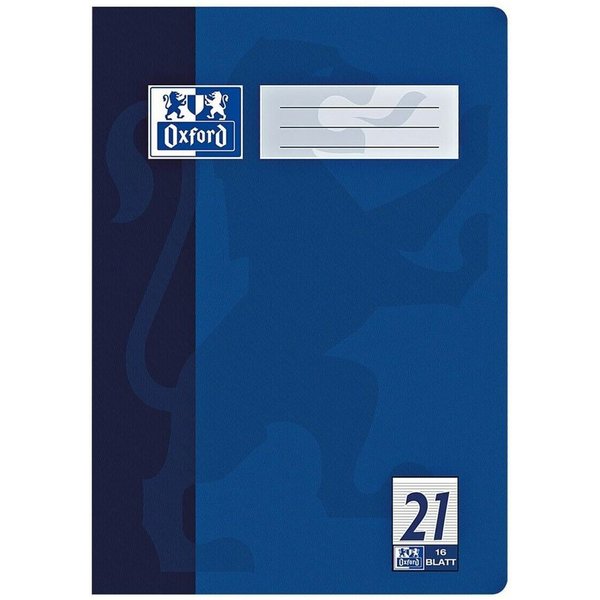 Schulheft, A4, Lineatur 21, dunkelblau, 16 Blatt