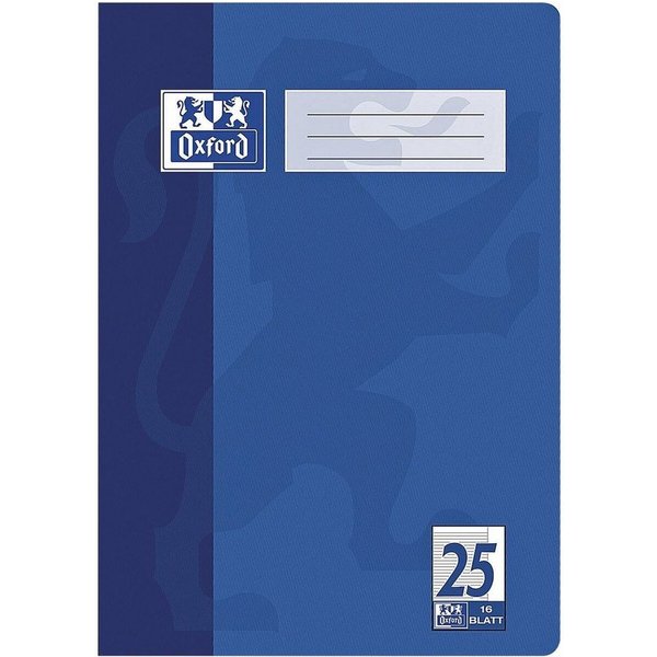 Schulheft, A4, Lineatur 25, blau, 16 Blatt