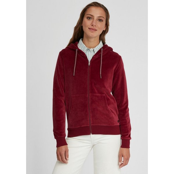 OXMO Kapuzensweatjacke OXVicky Kapuzenpullover aus Nicki-Stiff