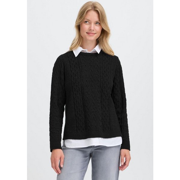 OXMO Strickpullover OXFSanvi Modischer Strickpullover mit integrierter Bluse