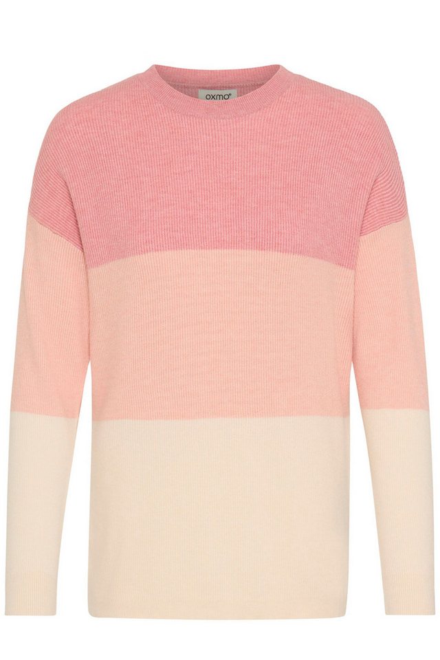 OXMO Strickpullover OXIManny Gerippter Feinstrick-Pullover in Colorblock-Optik – Bild 2 von 5