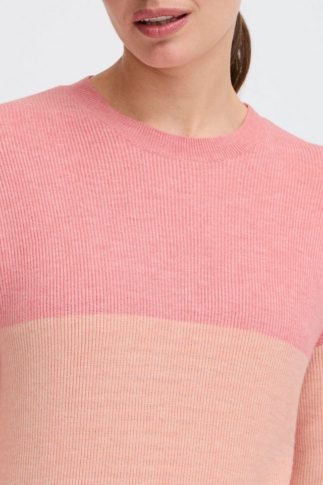 OXMO Strickpullover OXIManny Gerippter Feinstrick-Pullover in Colorblock-Optik – Bild 5 von 5