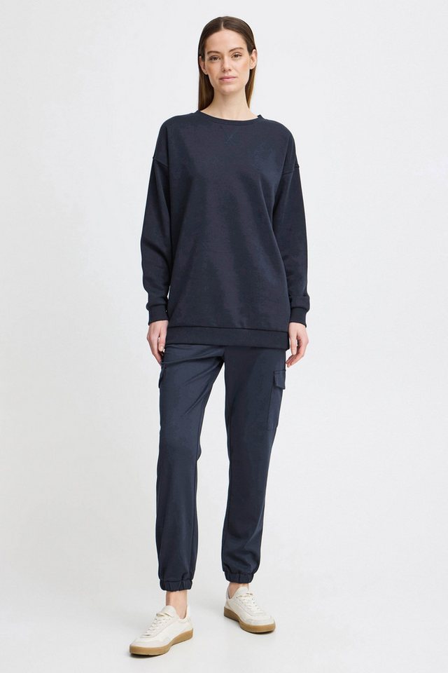 OXMO Sweatshirt OXHillary Modischer Rundhalspullover in längerem Schnitt – Bild 2 von 5