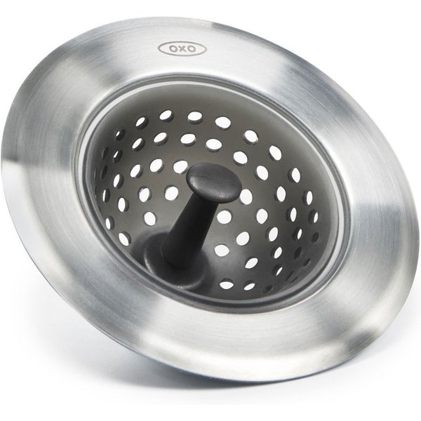 OXO Good Grips Abflusssieb, Edelstahl, Silikon, (1-St)