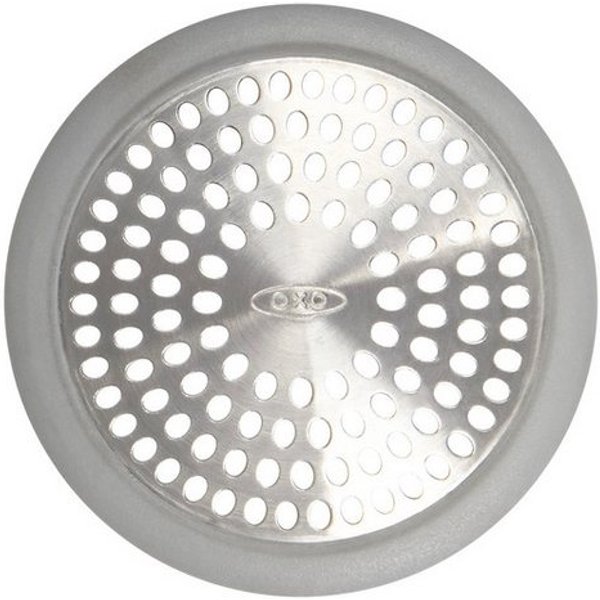 OXO Good Grips Abflusssieb Badewannen - Sieb, Edelstahl, Silikon, (1-St)