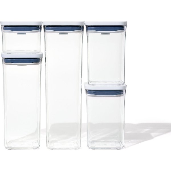 OXO Good Grips Aufbewahrungssystem POP, Kunststoff, (Set, 5-tlg), luftdicht, stapelbar, platzsparend, spülmaschinenfest