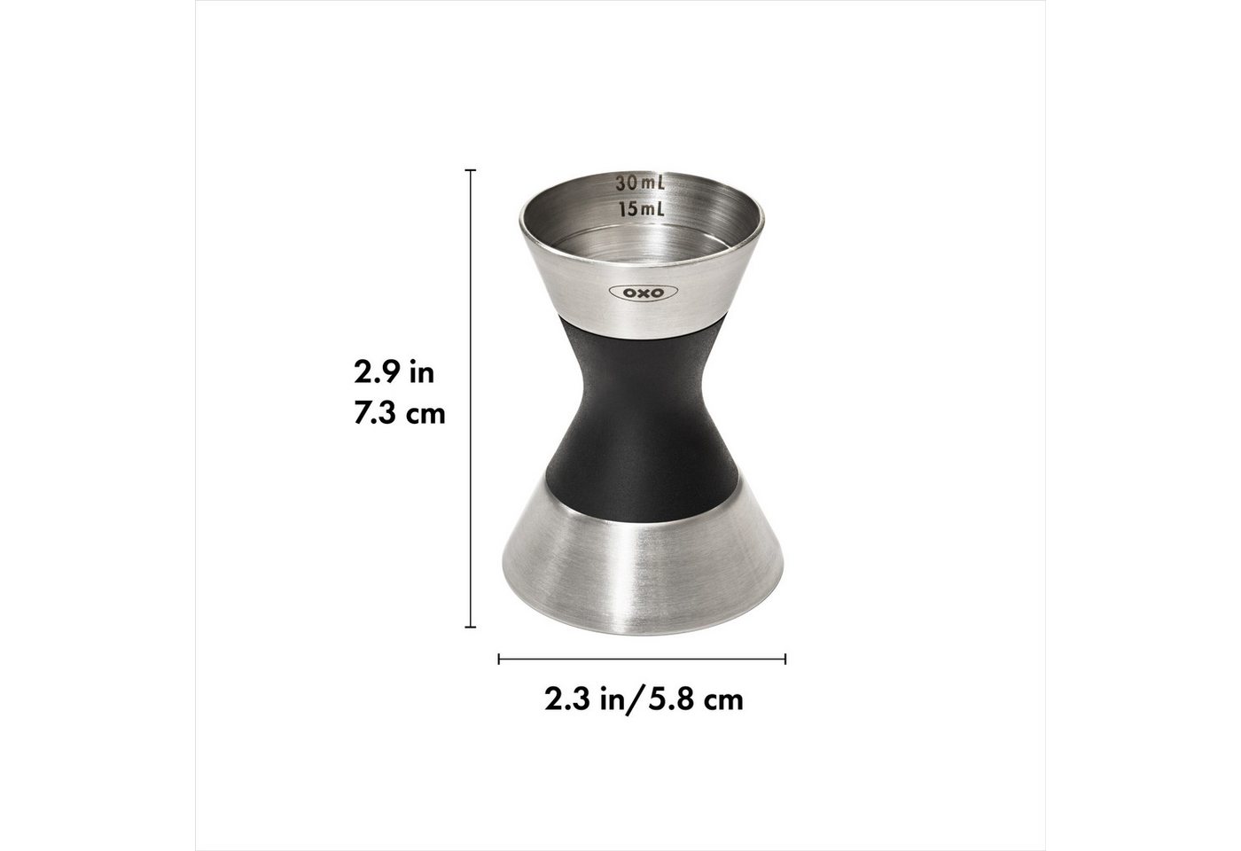OXO Good Grips Barmaß Cocktail Messbecher, Edelstahl, (1-St), aus Edelstahl – Bild 5 von 5