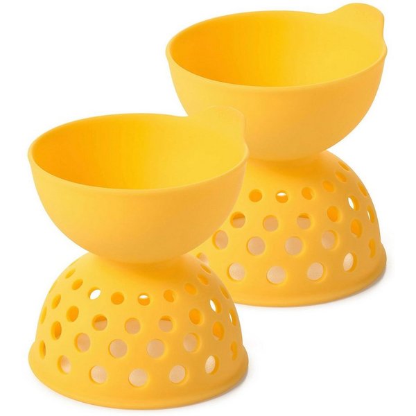 OXO Good Grips Eier-Pochierer, (Set 2-tlg), Silikon – perfekt pochierte Eier