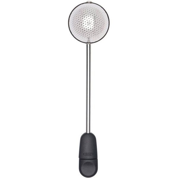 OXO Good Grips Teesieb, Edelstahl, mit Drehfunktion für losen Tee
