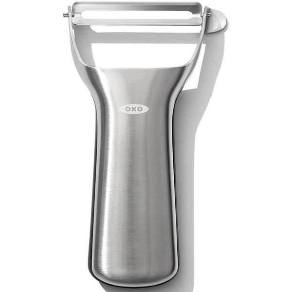 OXO SteeL Kartoffelschäler, integrierte Kartoffelaugenentferner, Edelstahl