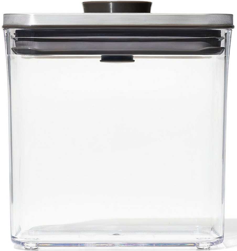 OXO SteeL Vorratsdose, Borosilikatglas, Edelstahl, (1-tlg), POP-Behälter, rechteckig 1,6 L – Bild 2 von 4