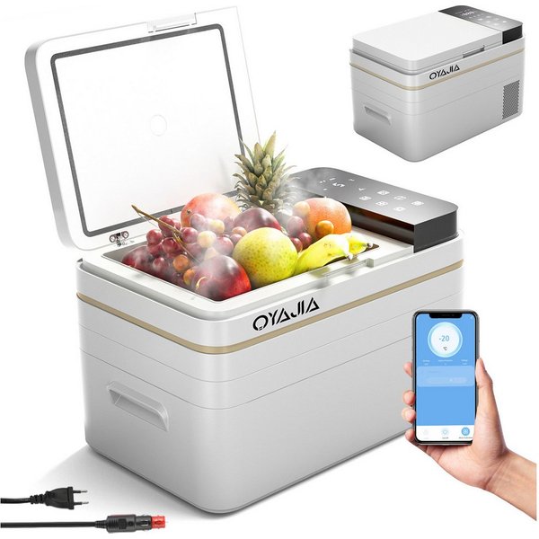 oyajia Kühlbox Kompressor Kühlbox 31L, APP-Steuerung und Großem Display, 12V/24V, 31 l, Kühlbox Elektrisch, bis -20 °C für Auto, Lkw, Boot, Reisemobil,Camping