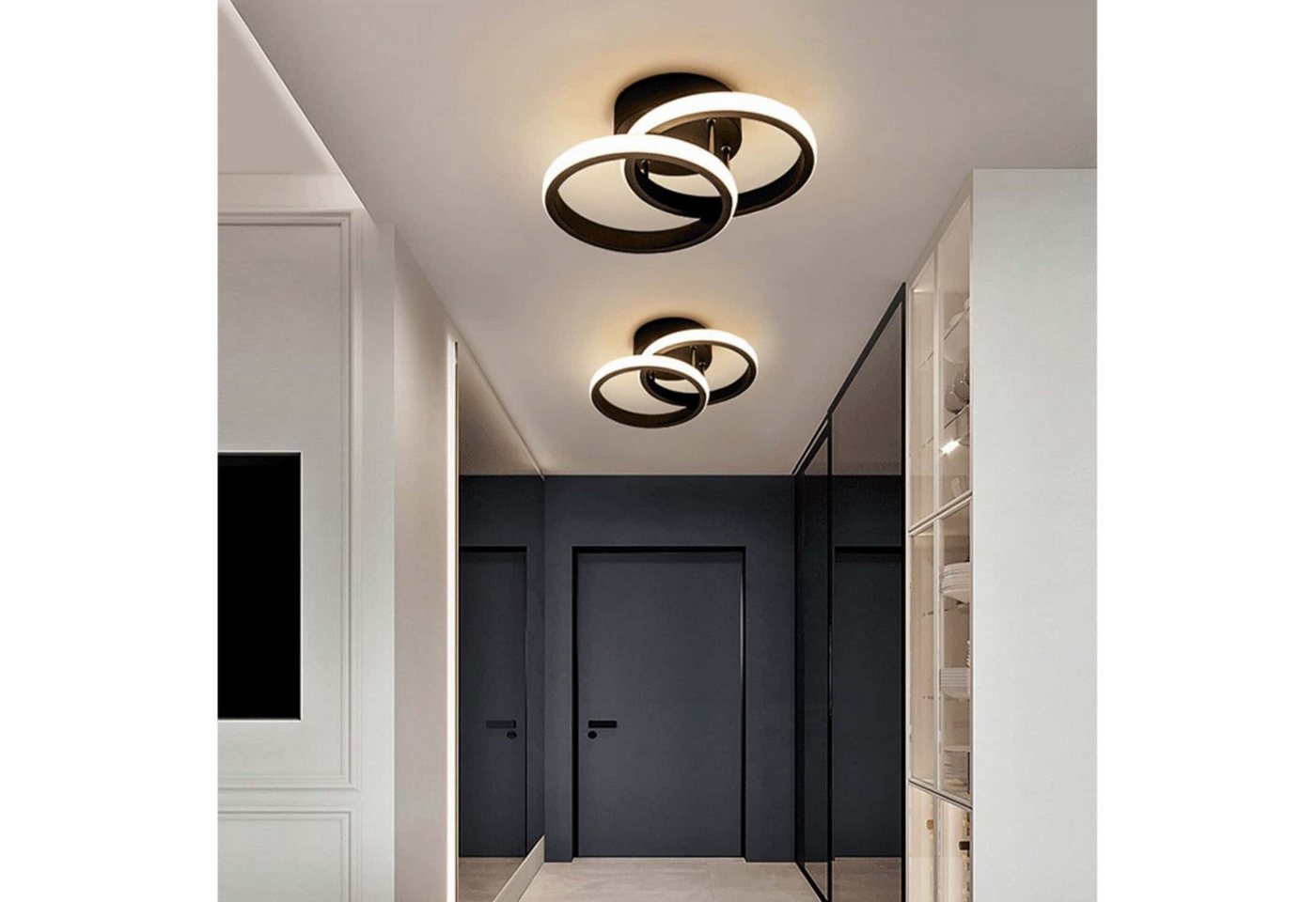 OYLCDI Deckenleuchte LED DeckenLampe DIMMBAR 3-farbige Wohnzimmer Küche Flur orbicular, LED fest integriert, Kaltweiß/Naturweiß/Warmweiß, Tageslichtlampen Durch – Bild 2 von 5