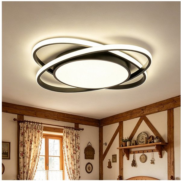 OYLCDI Deckenleuchten LED Deckenlampe Ø40cm,Dimmbar mit Fernbedienung für Wohnzimmer, LED fest integriert, 62W 3000-6500k, Modern Runde Wohnzimmer Schlafzimmer 