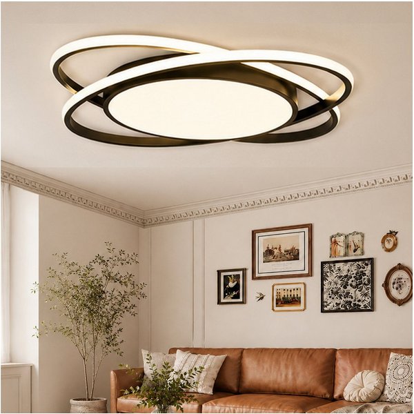 OYLCDI Deckenleuchten LED Deckenlampe Ø53cm,Dimmbar mit Fernbedienung für Wohnzimmer, LED fest integriert, 48W 3000-6500k, Modern Runde Wohnzimmer Schlafzimmer 