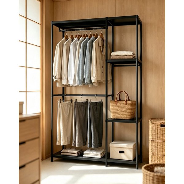OYLCDI Garderobenständer Kleiderständer, Garderobe mit Kleiderstange, Flurgarderobe, (garderobe flur(Schuhregal, Garderobe),195*114*40cm, Tragkraft bis zu 200 K