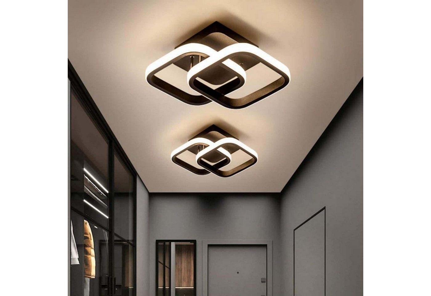 OYLCDI LED Deckenleuchte Deckenlampe Dimmbare Deckenleuchte 3 Farbtemperaturen 22W 3000-6000K, LED fest integriert, Warmweiß Kaltweiß Neutralweiß, Wohnzimmer Fl – Bild 2 von 5