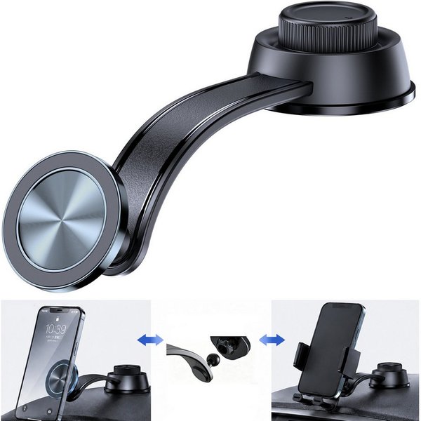 OYLCDI Smartphone-Halterung 2 in1 Magnetische Handyhalterung Auto,MagSafe-kompatibel, (Magnet & Klemmhalterung, Memory-Metall Schwanenhals, Vibrationsfrei,1,8 k