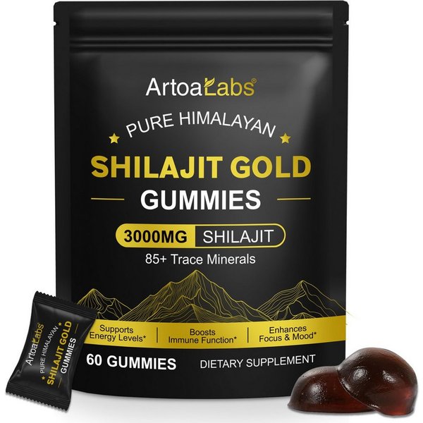 P-Beauty Cosmetic Accessories Himalayan Shilajit Gold Gummies Gummibärchen Fulvosäure 3000mg Gummies, SHILAJIT, Nahrungsergänzungsmittel, Vitamine