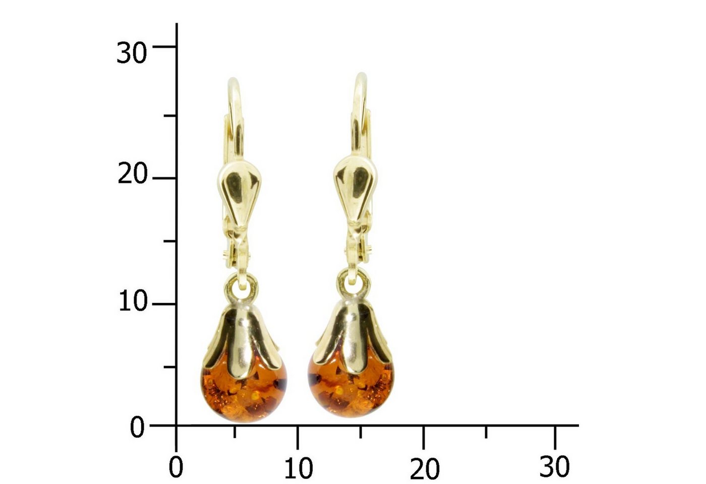 OSTSEE-SCHMUCK Paar Ohrhänger Ostsee-Schmuck Ohrhänger Glöckchen Ohrhänger Glöckchen (2-tlg) – Bild 2 von 4