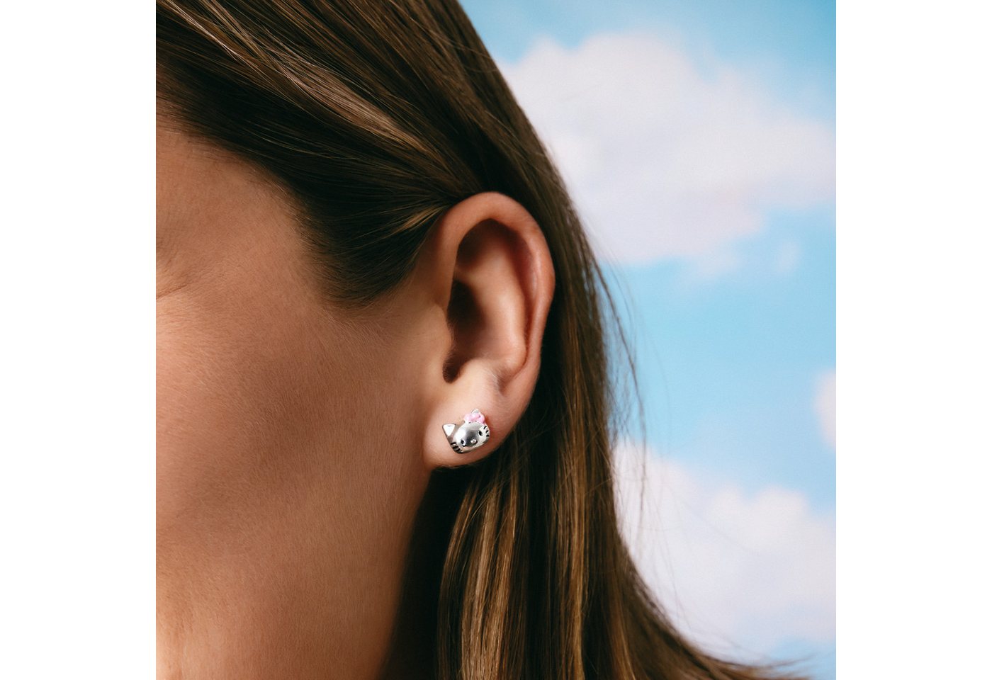 THOMAS SABO Paar Ohrstecker THOMAS SABO ♡ Hello Kitty Ohrstecker, Emaille – Bild 3 von 3