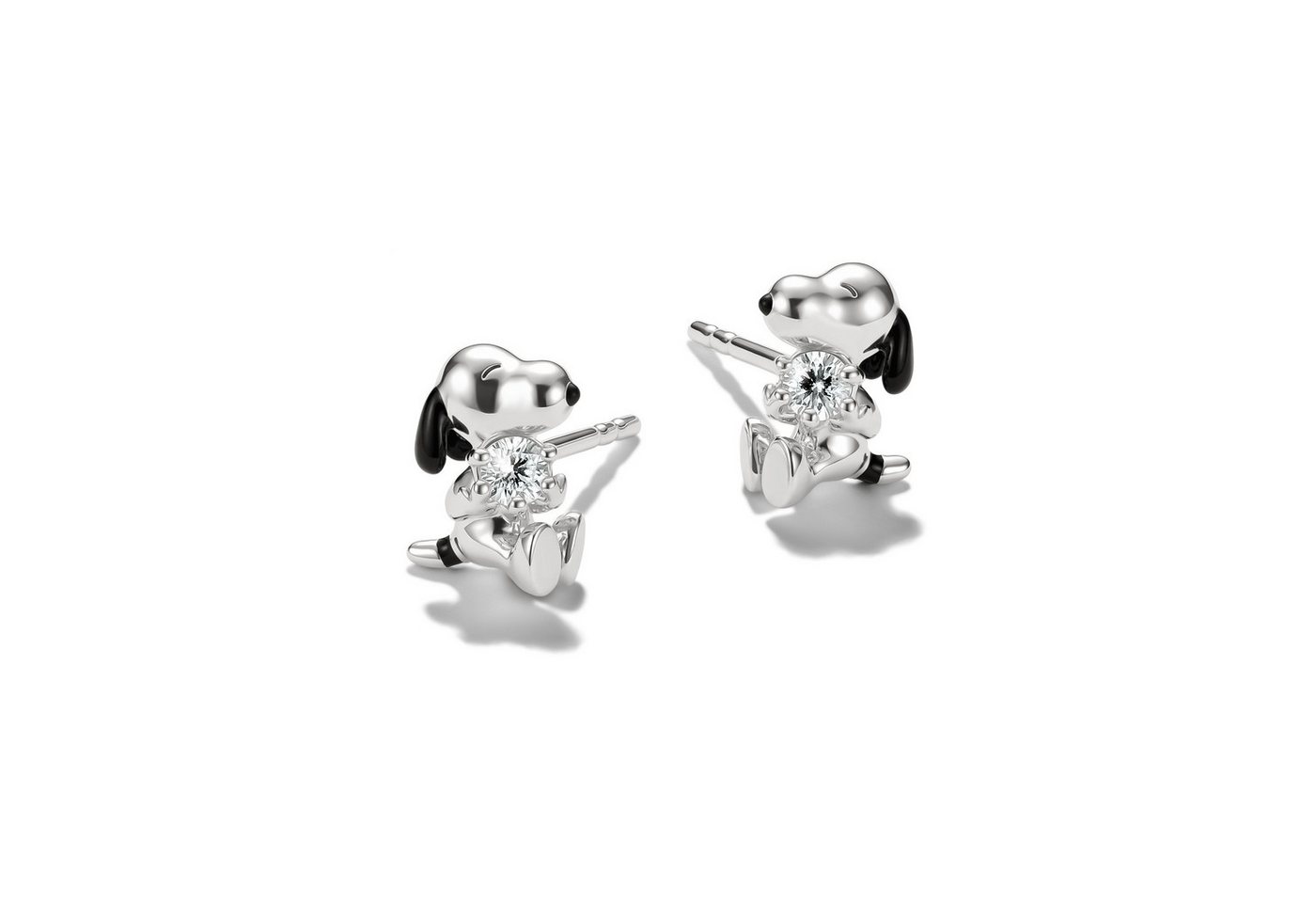 THOMAS SABO Paar Ohrstecker THOMAS SABO x Peanuts Snoopy Ohrstecker, mit Zirkonia (synth) - Emaille – Bild 2 von 3