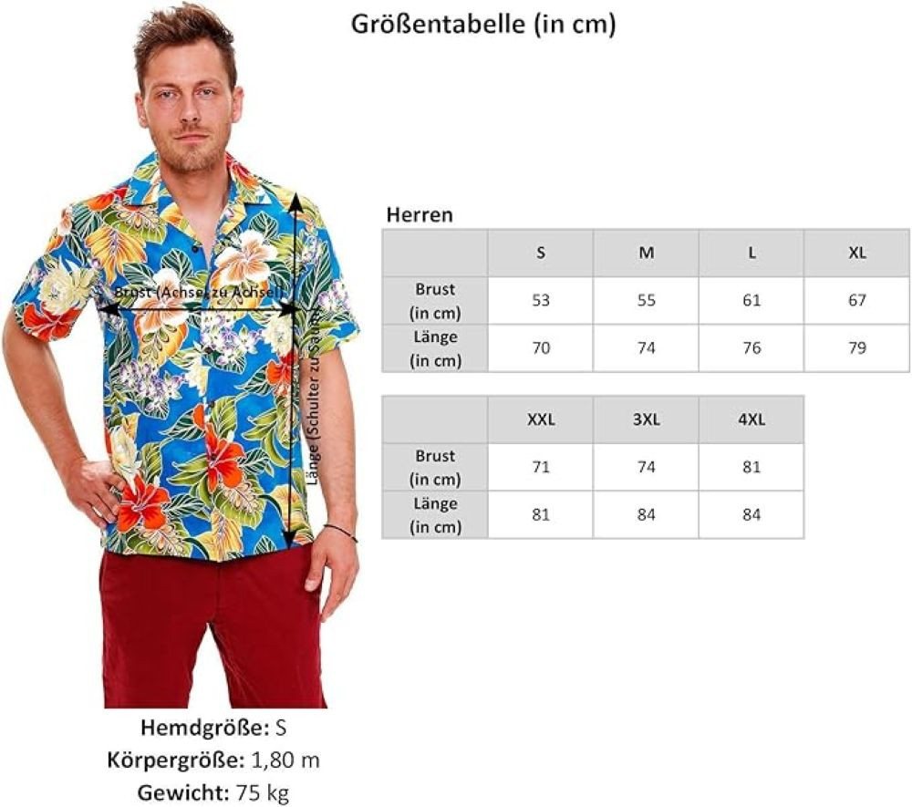 Pacific Legend Hawaiihemd "Strelitzie" Herren Kurzarm Baumwolle Kokosknöpfe Original Hawaii – Bild 5 von 5