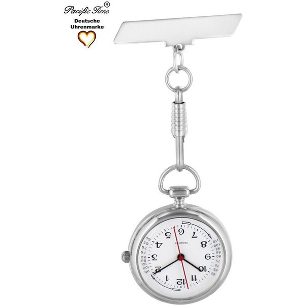 Pacific Time Krankenpflegeuhr Damen Schwesternuhr mit Anstecknadel, Gratis Versand