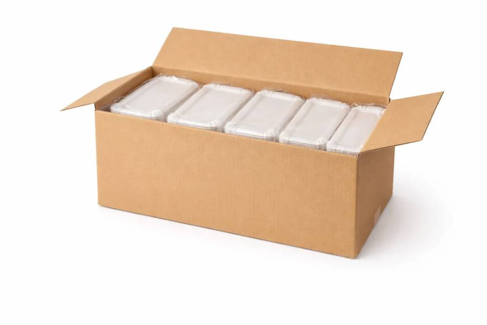 PACKEO Pappteller Einweg-Servierschale aus Pappe, Kuchtenteller, rechteckig 20 × 13 cm, (250 St), - Weiss – Bild 4 von 5