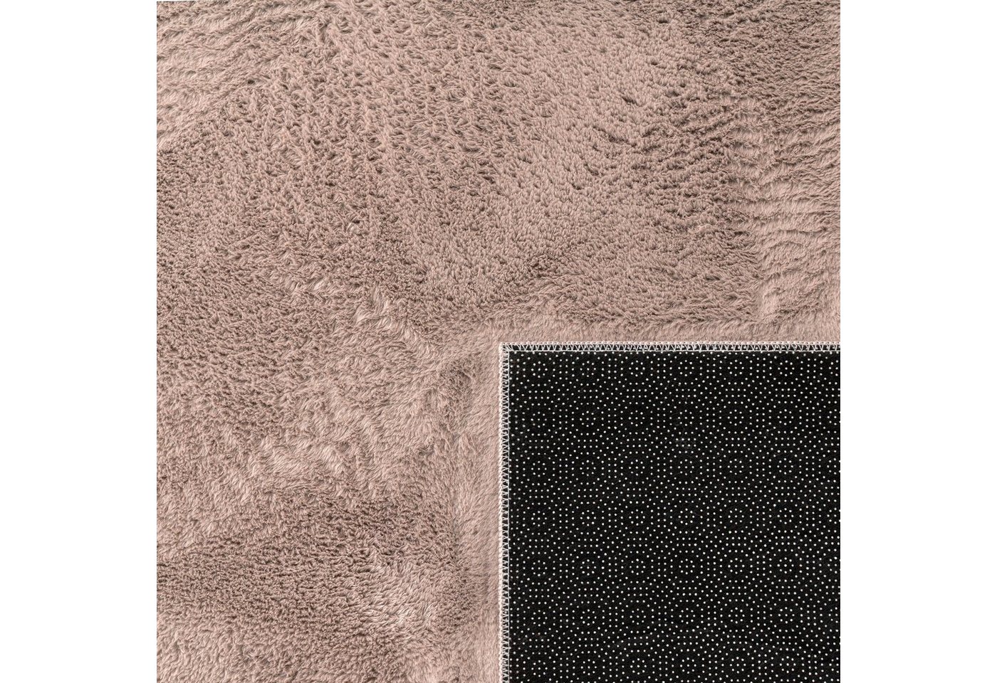 Paco Home Fellteppich Kunstfell Soft 380, rechteckig, Höhe: 14 mm, Langflor, Kuschelteppich - besonders weich, Uni-Farben – Bild 3 von 5