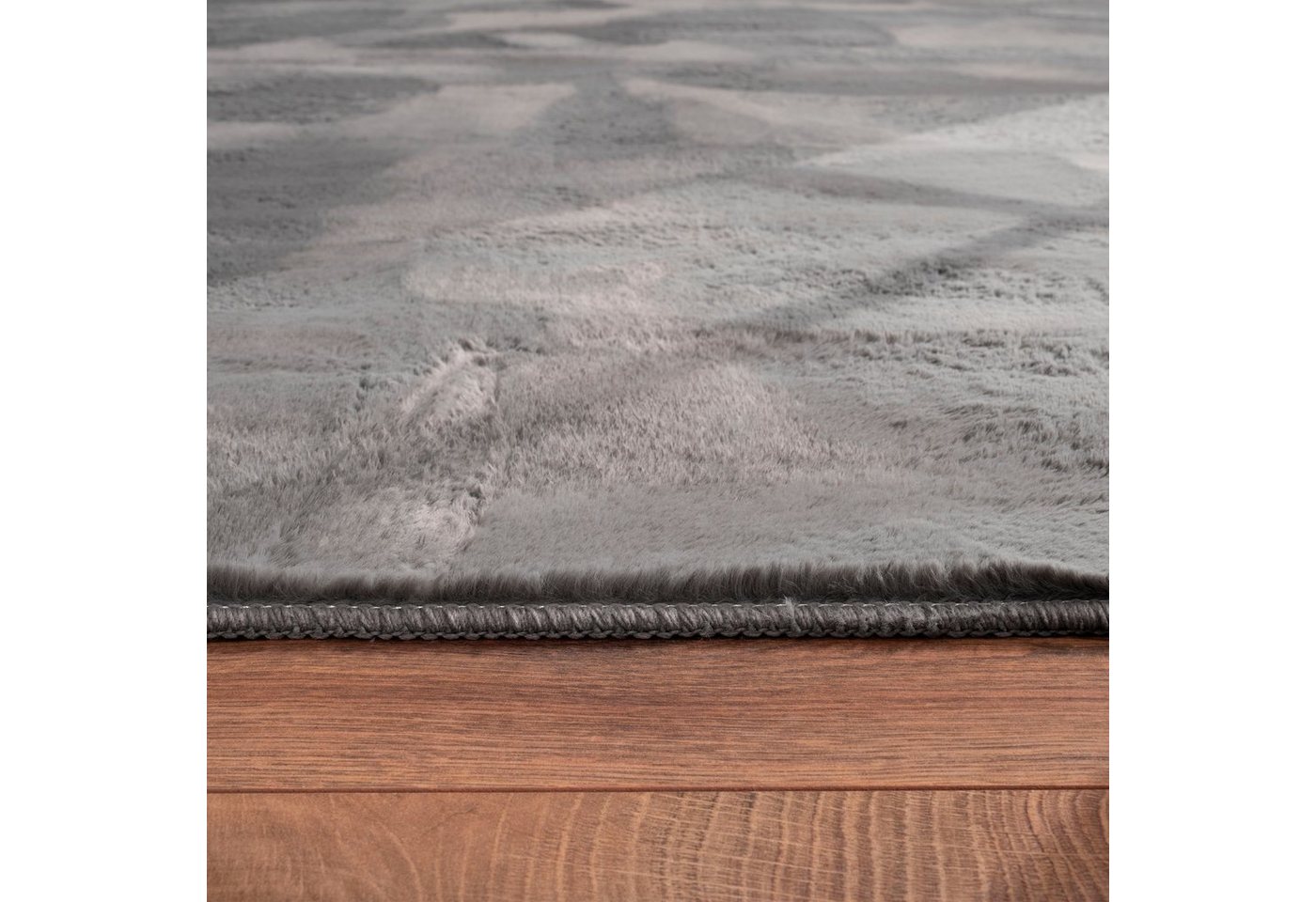 Paco Home Fellteppich Kunstfell Soft 380, rechteckig, Höhe: 14 mm, Langflor, Kuschelteppich - besonders weich, Uni-Farben – Bild 4 von 5