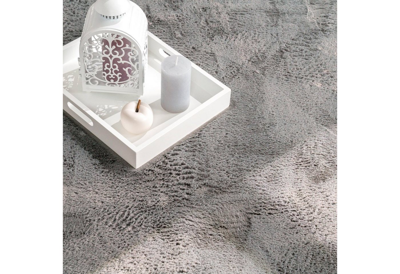 Paco Home Fellteppich Kunstfell Soft 380, rechteckig, Höhe: 14 mm, Langflor, Kuschelteppich - besonders weich, Uni-Farben – Bild 5 von 5