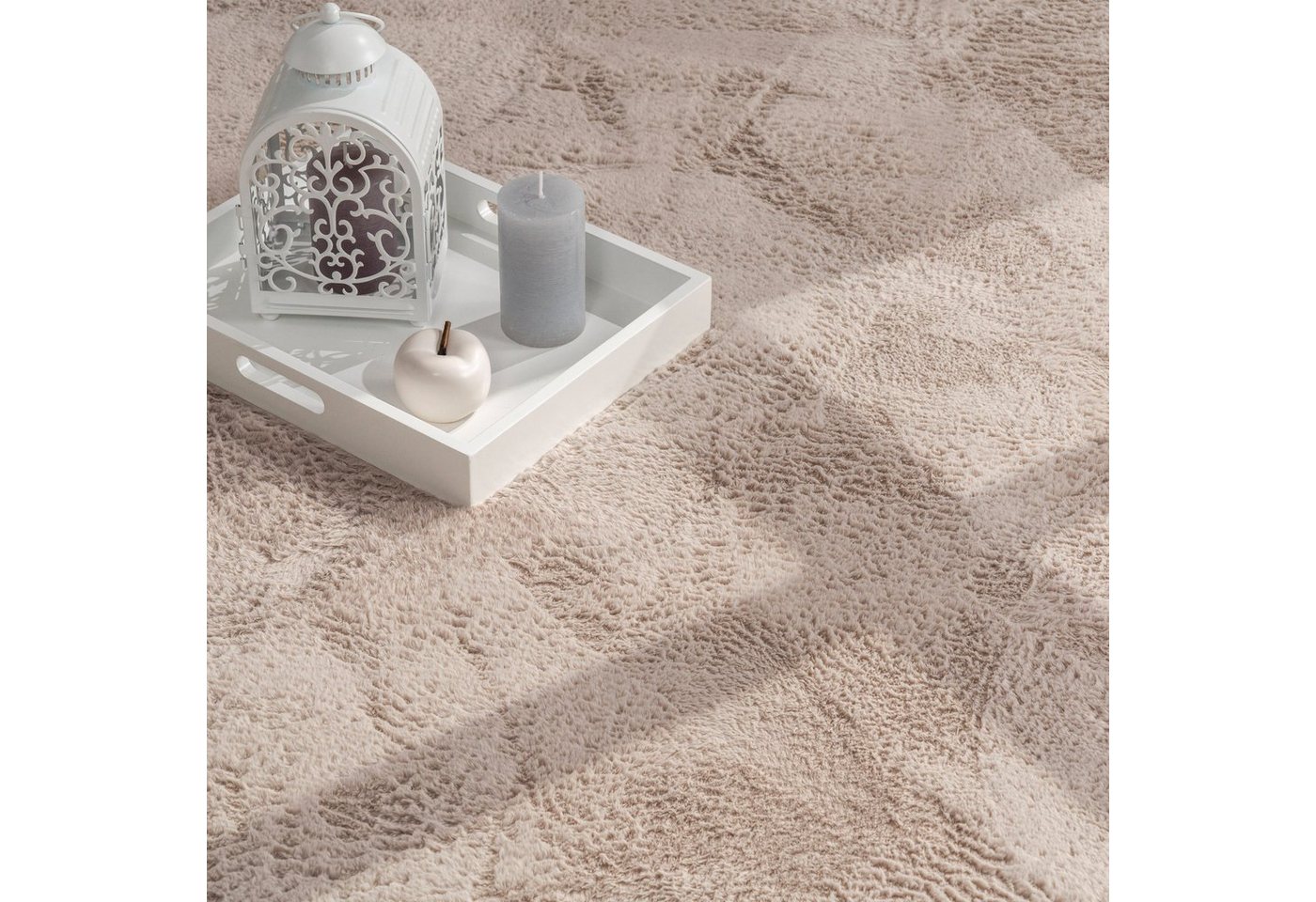 Paco Home Fellteppich Kunstfell Soft 380, rechteckig, Höhe: 14 mm, Langflor, Kuschelteppich - besonders weich, Uni-Farben – Bild 5 von 5