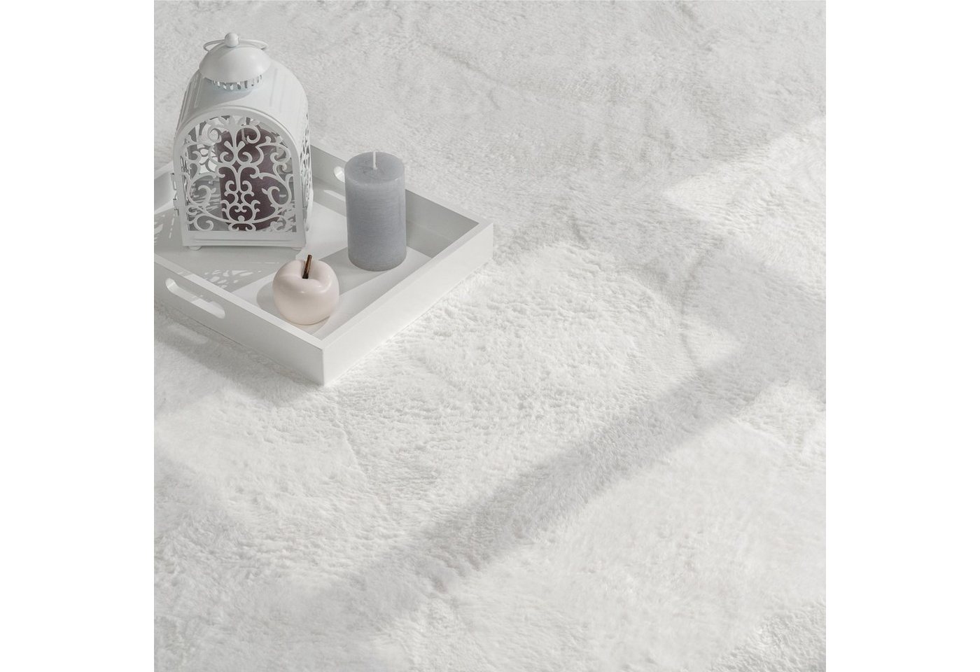 Paco Home Fellteppich Kunstfell Soft 380, rechteckig, Höhe: 14 mm, Langflor, Kuschelteppich - besonders weich, Uni-Farben – Bild 5 von 5