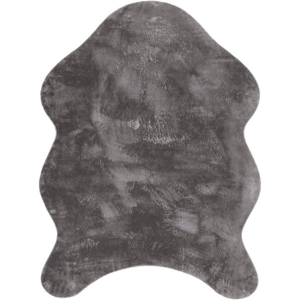 Paco Home Fellteppich Pelt 640, fellförmig, Höhe: 16 mm, Kunstfell, Uni Farben, sehr weicher Flor