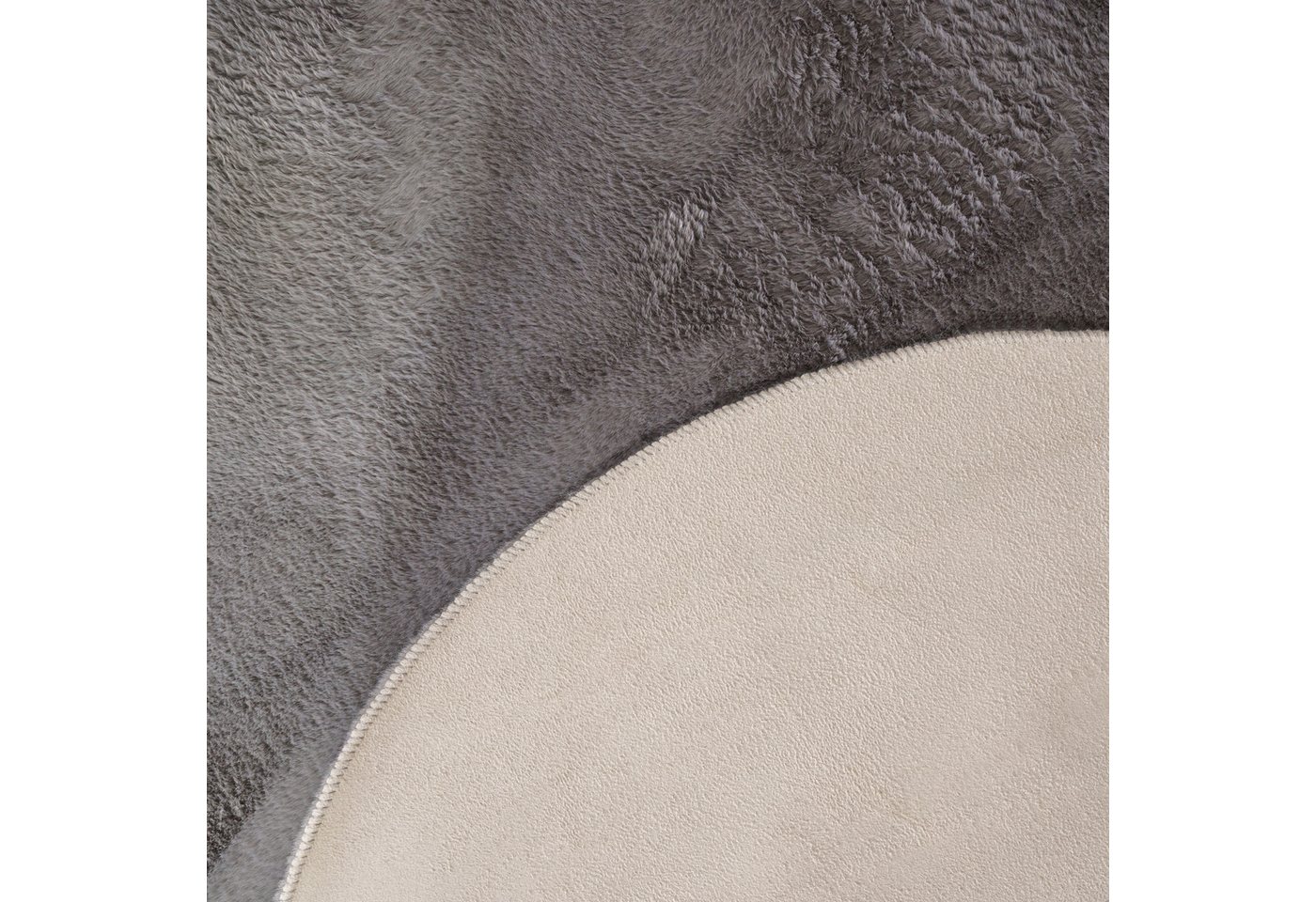 Paco Home Fellteppich Pelt 640, fellförmig, Höhe: 16 mm, Kunstfell, Uni Farben, sehr weicher Flor – Bild 3 von 5