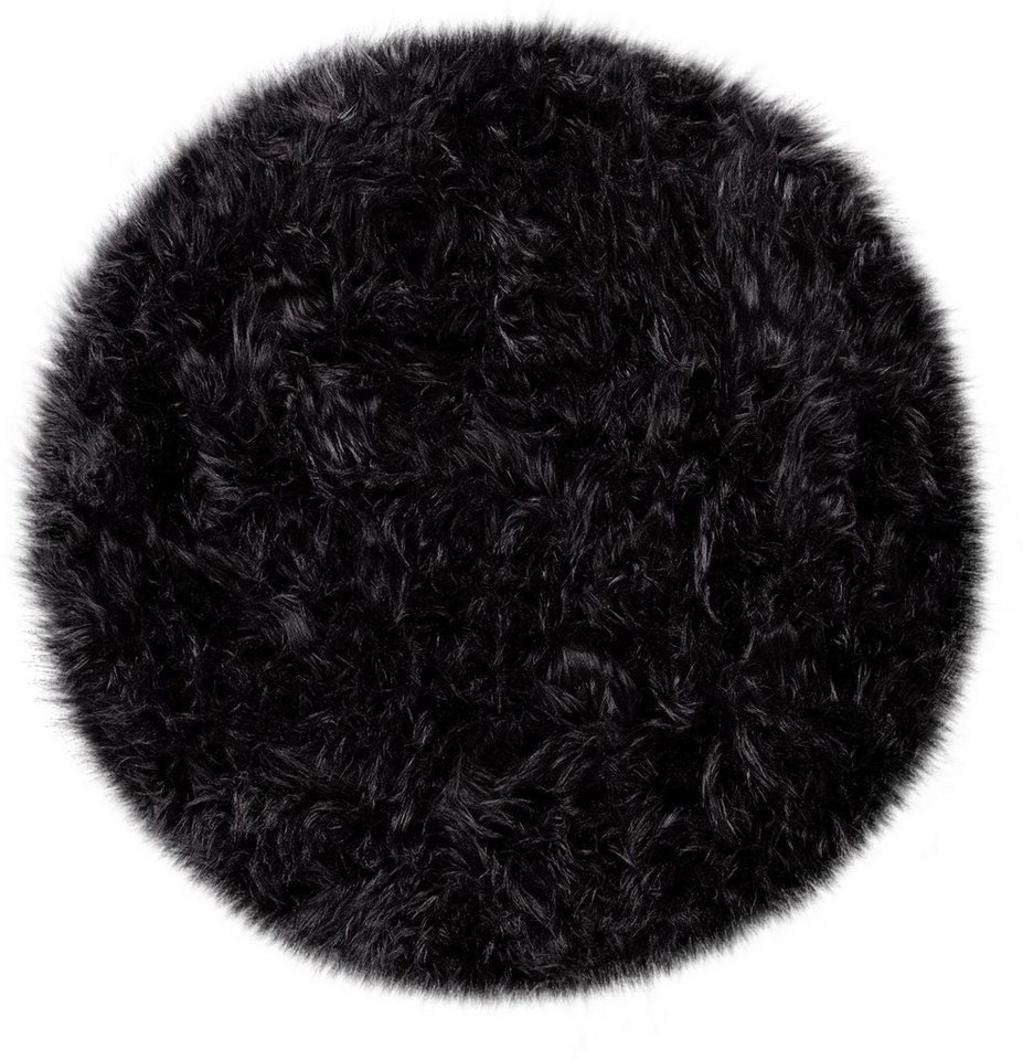 Paco Home Fellteppich Playa 960, rund, Höhe: 64 mm, Kunstfell, Flokati-Optik, Hochflor, weich und flauschig, Uni-Farben – Bild 2 von 5