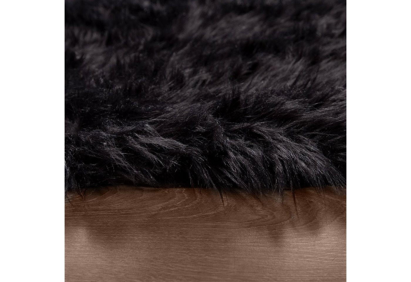 Paco Home Fellteppich Playa 960, rund, Höhe: 64 mm, Kunstfell, Flokati-Optik, Hochflor, weich und flauschig, Uni-Farben – Bild 5 von 5