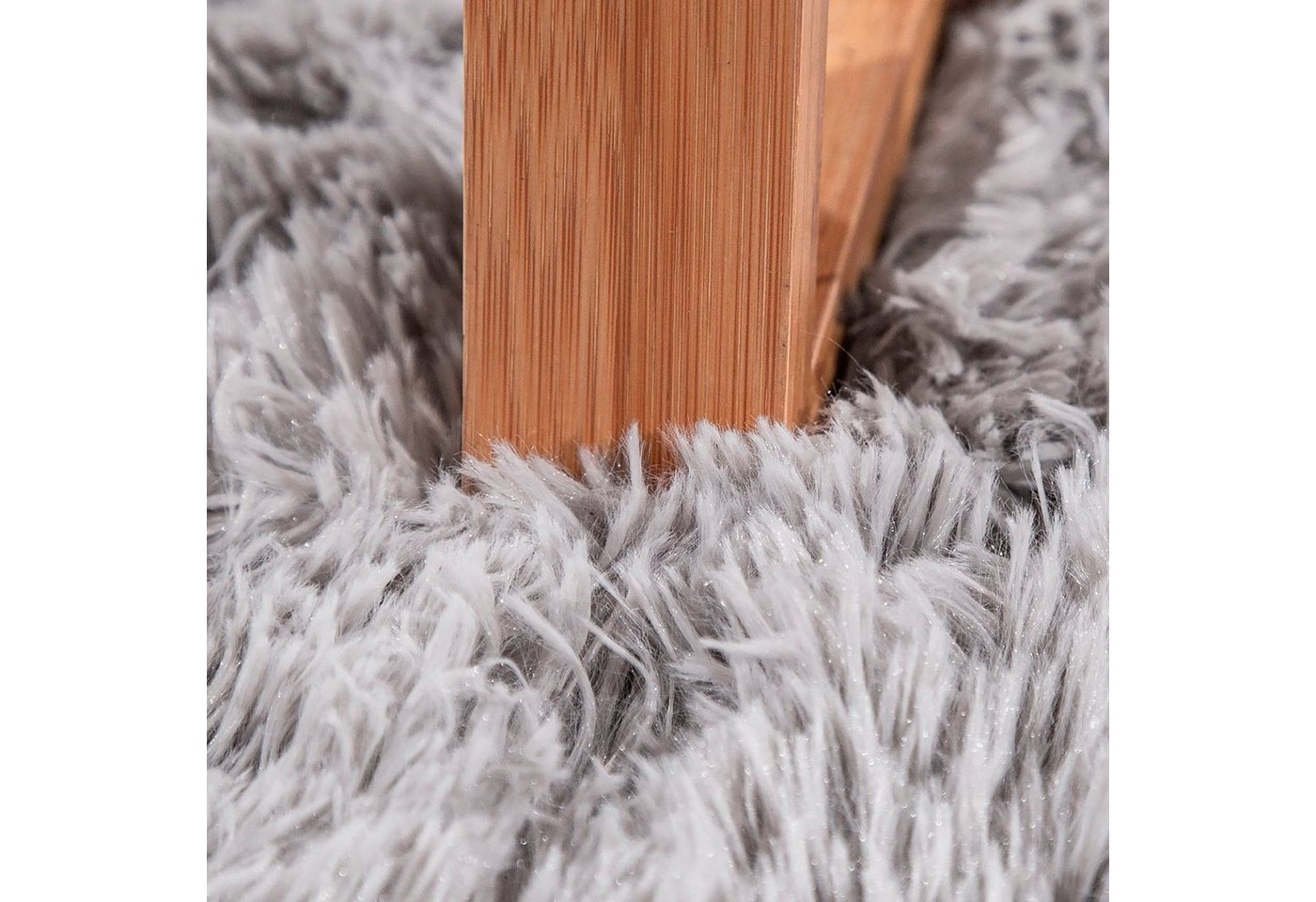 Paco Home Hochflor-Teppich Silky 591, rechteckig, Höhe: 37 mm, Uni-Farben, besonders weich und kuschelig, Wohnzimmer – Bild 5 von 5